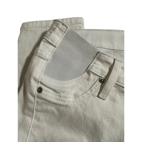 Gap Maternity White  side panel jeans size 32/14 Long EUC - Picture 7 of 7